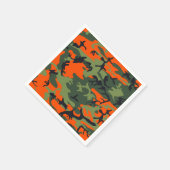 Serviette En Papier Camouflage orange et vert, Militaire, Armée (Coin)