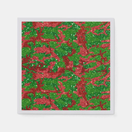 Serviette En Papier Camouflage Parties scintillant Haus De Camo Xmas (Devant)