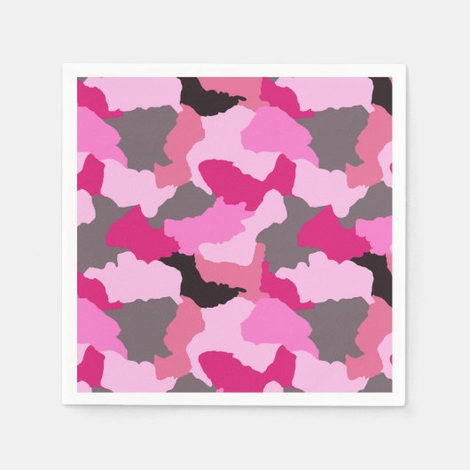 Serviette En Papier Camouflage rose (Devant)
