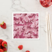 Serviette En Papier Camouflage rose (En situation)