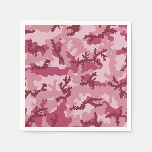 Serviette En Papier Camouflage rose (Devant)