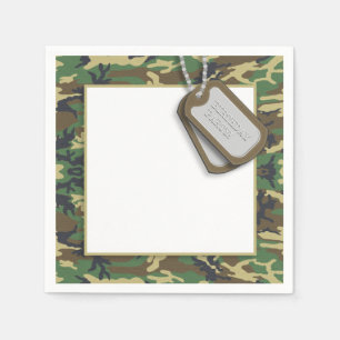 Serviette En Papier Camouflage / Thème Camo Anniversaire