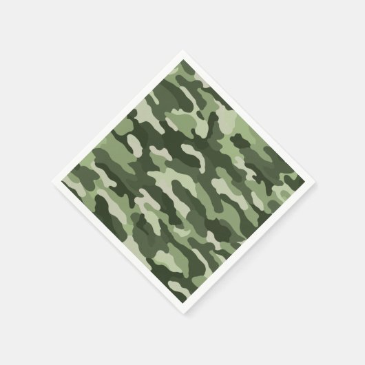 Serviette En Papier Camouflage vert (Coin)