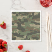 Serviette En Papier Camouflage Vert Camo Motif de l'armée (En situation)