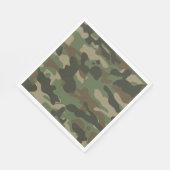 Serviette En Papier Camouflage Vert Camo Motif de l'armée (Coin)