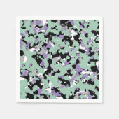 Serviette En Papier Camouflage vert et violet à la menthe (Devant)