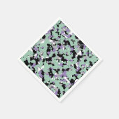 Serviette En Papier Camouflage vert et violet à la menthe (Coin)