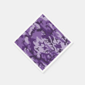 Serviette En Papier Camouflage Violet, Militaire, Armée (Coin)