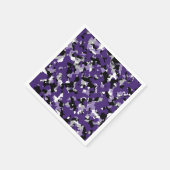Serviette En Papier Camouflage violet noir gris Camo (Coin)