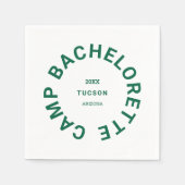 Serviette En Papier Camp Bachelorette Forest Green Personnalisé (Devant)