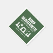 Serviette En Papier Camp Bachelorette Green Paper Napkin (Coin)