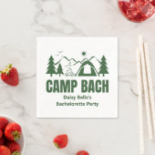 Serviette En Papier Camp Bachelorette Livre vert Napkin (En situation)