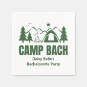 Serviette En Papier Camp Bachelorette Livre vert Napkin (Devant)