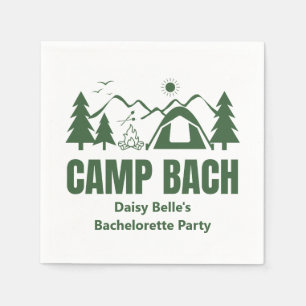 Serviette En Papier Camp Bachelorette Livre vert Napkin