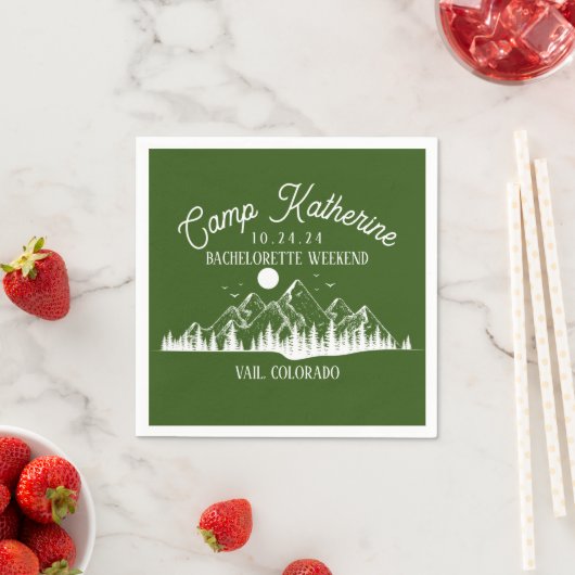 Serviette En Papier Camp Bachelorette Mountain Glamping Week-end (En situation)