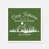 Serviette En Papier Camp Bachelorette Mountain Glamping Week-end (Devant)