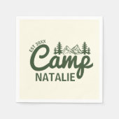 Serviette En Papier Camp Bachelorette Party personnalisé (Devant)
