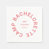 Serviette En Papier Camp Bachelorette Rose Cimetière Personnalisé (Devant)