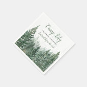 Serviette En Papier Camp Bachelorette Woodland Forest Weodend Party (Coin)