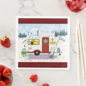 Serviette En Papier Camp Chic Papier Napkin (En situation)