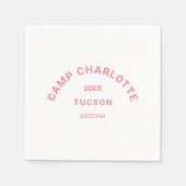 Serviette En Papier Camp de crête rose thème Bachelorette (Devant)