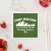 Serviette En Papier Camp de vacances pour jeunes filles randonnée camp (En situation)