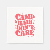 Serviette En Papier Camp Hair Ne vous souciez pas Camping d'été Filles (Devant)