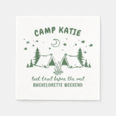 Serviette En Papier Camp moderne Bachelorette (Devant)