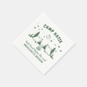 Serviette En Papier Camp moderne Bachelorette (Coin)
