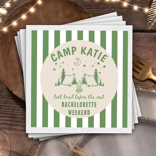 Serviette En Papier Camp moderne Bachelorette
