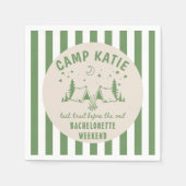 Serviette En Papier Camp moderne Bachelorette (Devant)