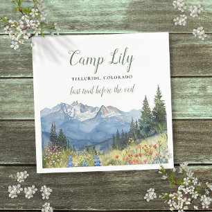 Serviette En Papier Camp Mountain Bachelorette Randonnée Week-end Fête