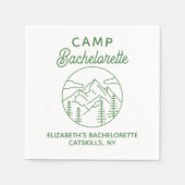 Serviette En Papier Camp personnalisé Bachelorette Mountain (Devant)
