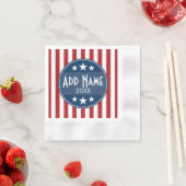Serviette En Papier Campagne politique - Étoiles et rayures patriotiqu (En situation)