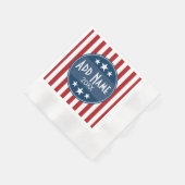 Serviette En Papier Campagne politique - Étoiles et rayures patriotiqu (Coin)