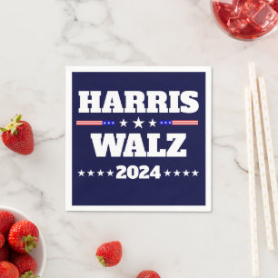 Serviette En Papier Campagne présidentielle de Kamala Harris Tim Walz 