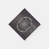 Serviette En Papier Campagne rustique occidentale bébé souffle & bois (Coin)