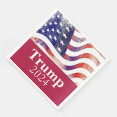 Serviette En Papier Campagne Trump 2024 - Drapeau américain (Coin)