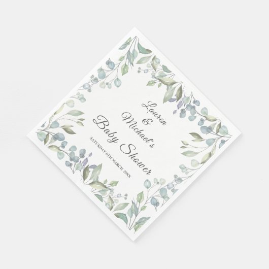 Serviette En Papier Campagne Verdure Couples de bébé Douche/Sprinkle (Coin)