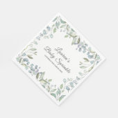 Serviette En Papier Campagne Verdure Floral Baby Sprinkle Douche (Coin)