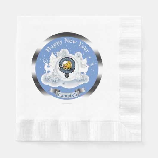 Serviette En Papier Campbell Clan Badge Personnalisez l'hiver (Devant)