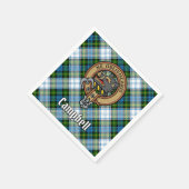 Serviette En Papier Campbell Crest au-dessus de Tartan (Coin)