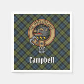 Serviette En Papier Campbell Crest sur Tartan (Devant)