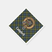 Serviette En Papier Campbell Crest sur Tartan (Coin)