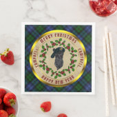 Serviette En Papier Campbell Scottie Dog Christmas Paper Dinner Napkin (En situation)