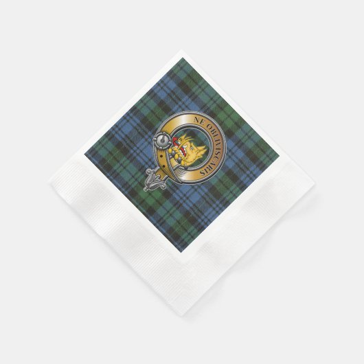Serviette En Papier Campbell Tartan & Badge (Coin)