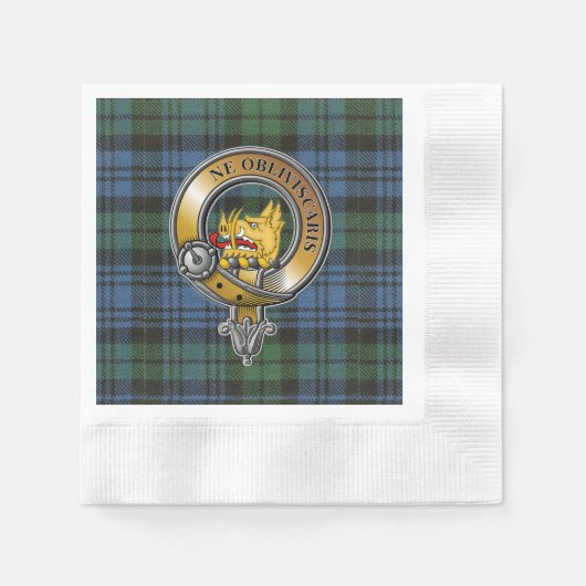 Serviette En Papier Campbell Tartan & Badge (Devant)