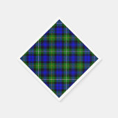 Serviette En Papier Campbell tartan bleu vert carreau (Coin)