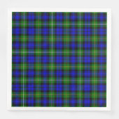 Serviette En Papier Campbell tartan bleu vert plaid (Devant)