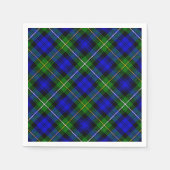 Serviette En Papier Campbell tartan bleu vert plaid (Devant)